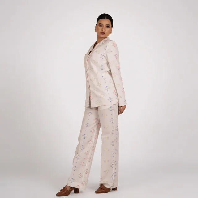 Abstract Motif Cotton Two-Piece Set