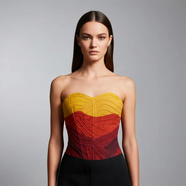 Sunset Horizon Strapless Top