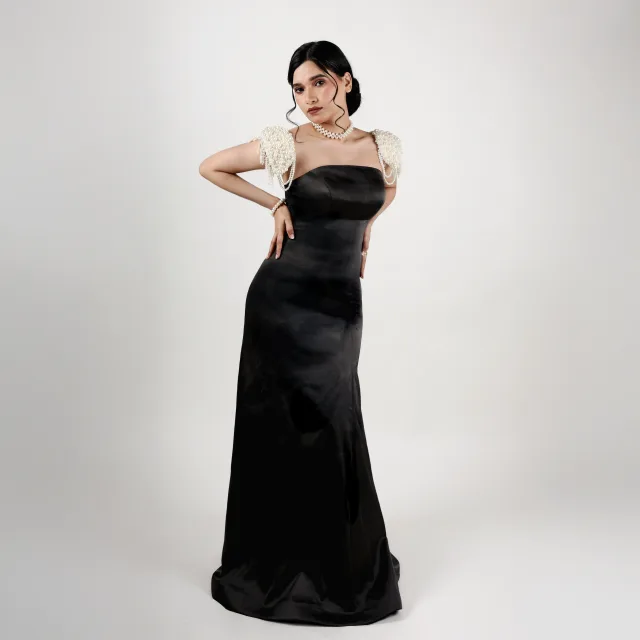 Noir  Strapless Gown