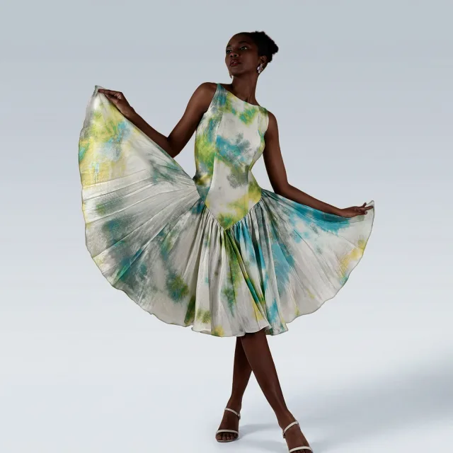 Aurora Watercolor Mini Dress