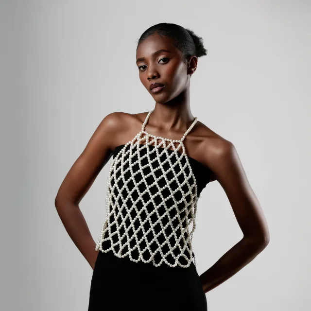 Halter Pearl Net Overlay