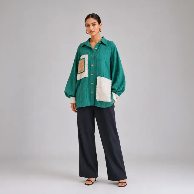The Certified Green Flag Shirt | Green Embroidered Shirt