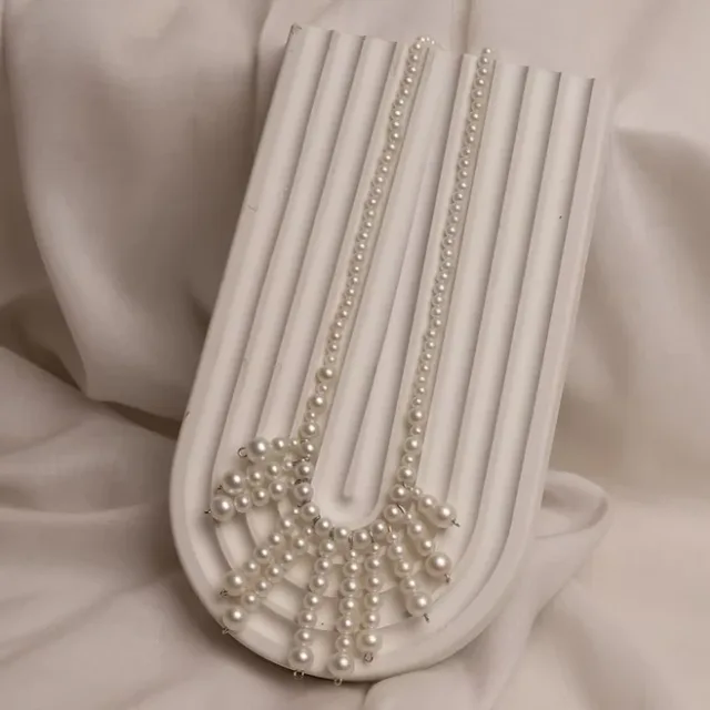 Draped Pearl Cascade Neckpiece