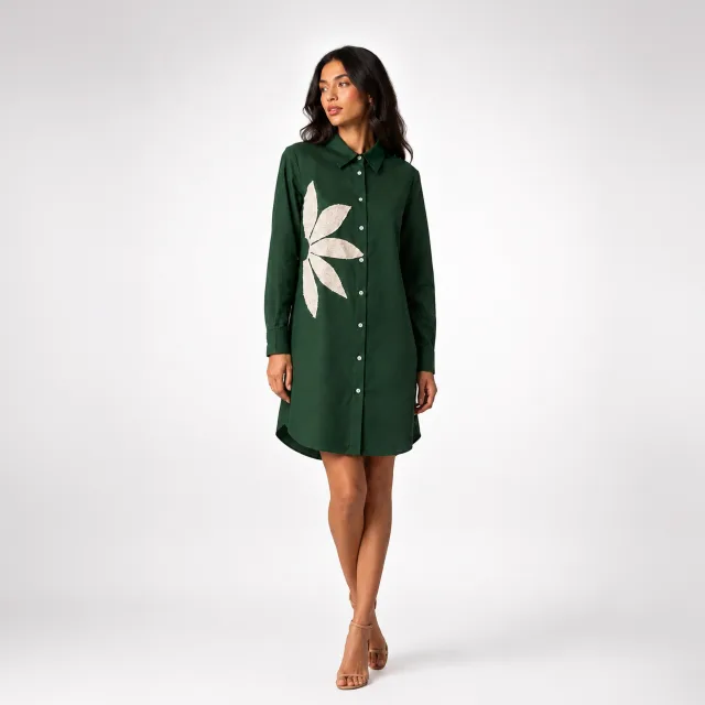 The Half Blossom Dress | Floral Embroidered Dress