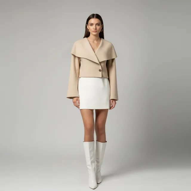 Camelia Cropped Wool Jacket