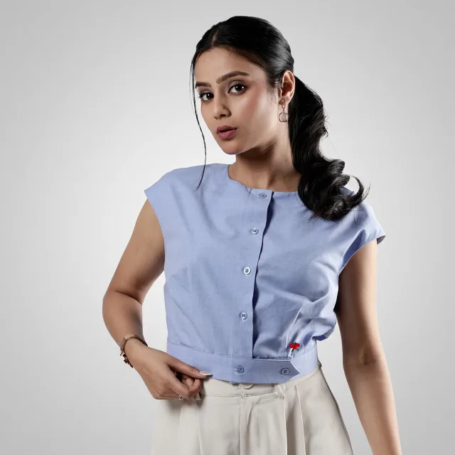 Celeste Chambrey Rose Top