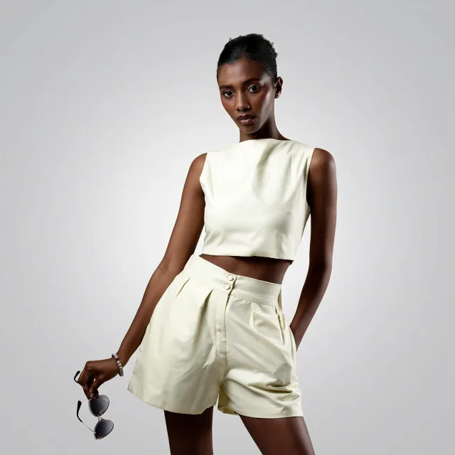 Lumiere Slub Two-Piece Set