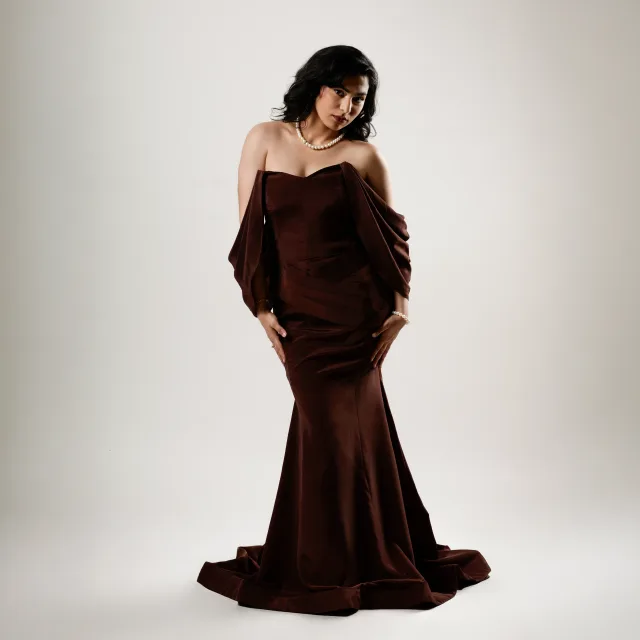 Mermaid Draped Gown