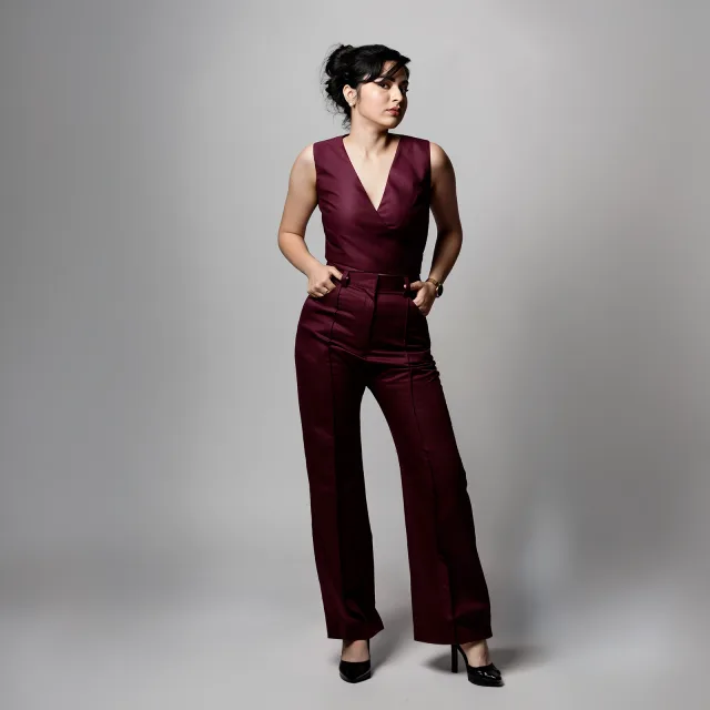 Bordeaux Tailored Straight Trousers
