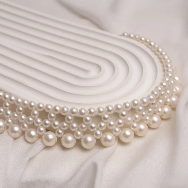 Luminescent Multi-Strand Pearl Necklace