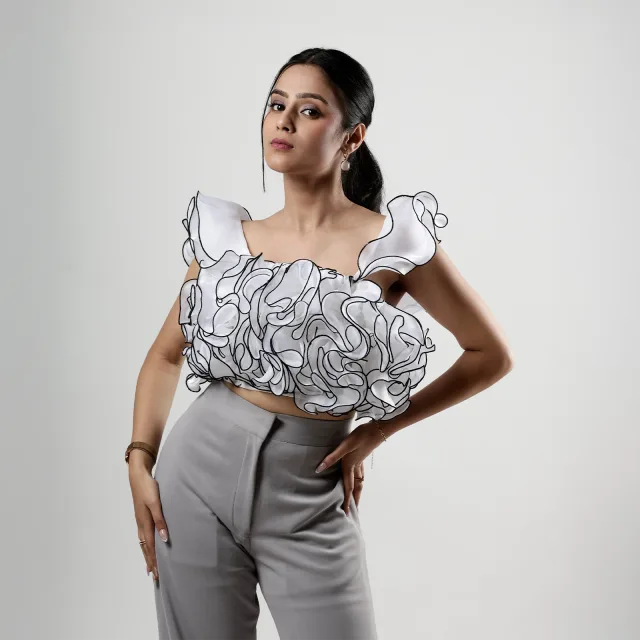 Bianca Ruffled Oraganza Top