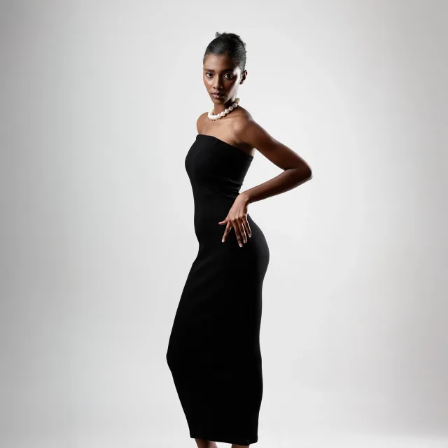 Nocturne Ribbed Midi Dress