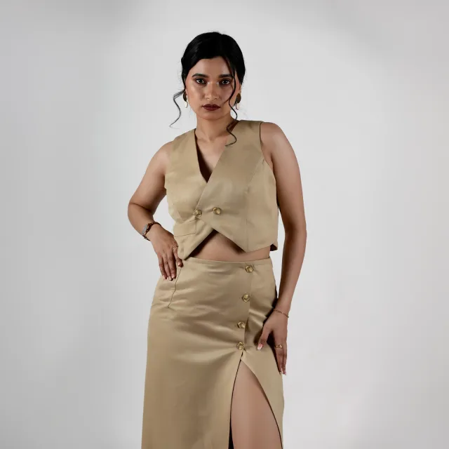 Dune Tailored Crop Vest